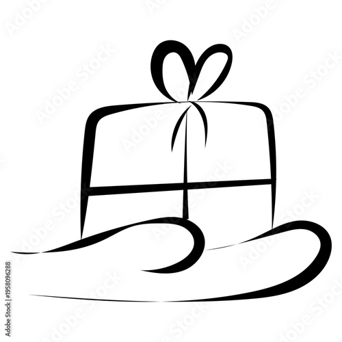Hand mit Geschenk