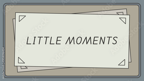 Little moments stacked note card in tray