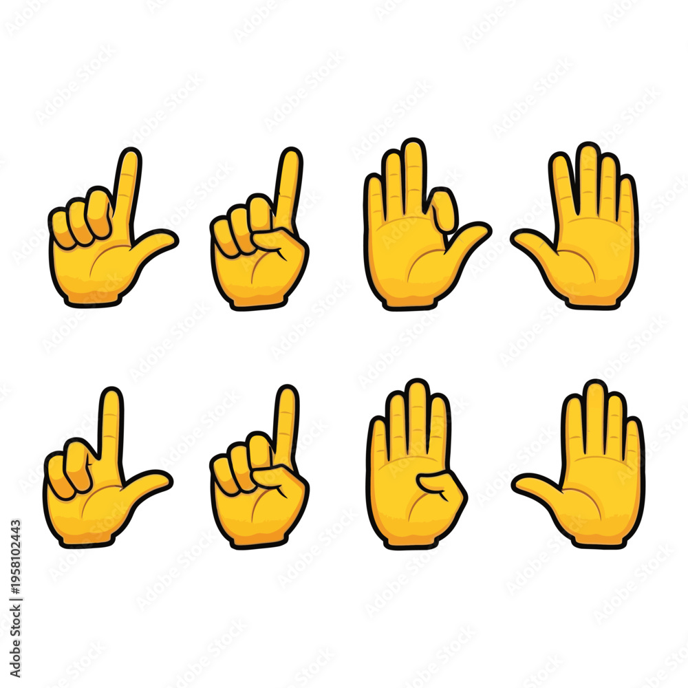 Fototapeta premium American sign language handshapes