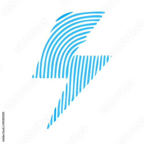 Abstract 3d blue arrow logo and web icon illustration featuring a growth chart symbol for business finance success and upward direction on a digital button.
