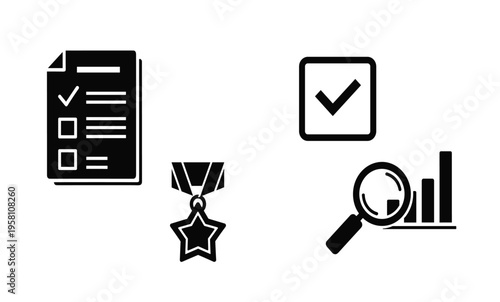 Award Medal and Checklist Icons.