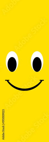 Yellow smiley face emoji with heart eyes vector illustration icon