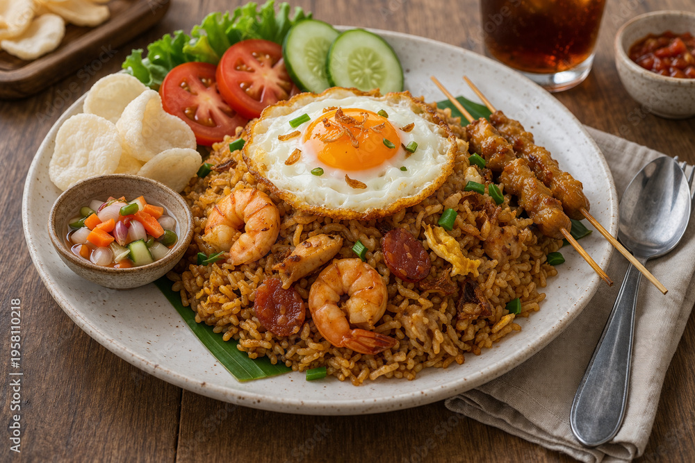Fototapeta premium fried rice with pork