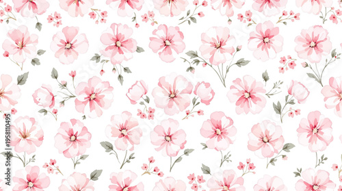 Graceful floral watercolor border surrounding a refined message space