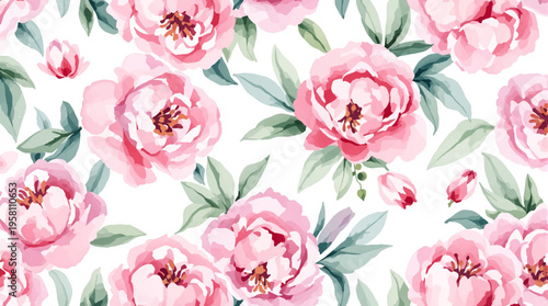 Graceful watercolor blossoms outlining a refined invitation template