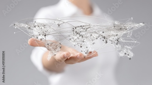 Innovative technology concept digital world creative art modern environment close-up view connectivity and data visualization