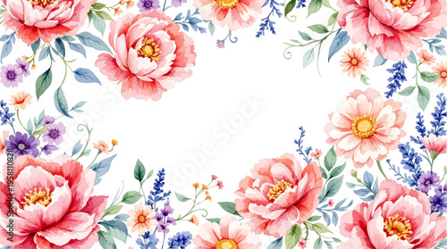 Tender spring blossoms decorating a luminous page for elegant correspondence
