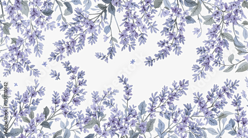 Elegant lavender floral background with soft focus purple petals for stylish and modern compositions