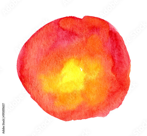 Abstract colorful hand painted watercolor shape as a background for logo or text	