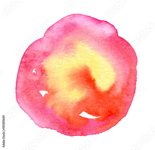 Abstract colorful hand painted watercolor shape as a background for logo or text	