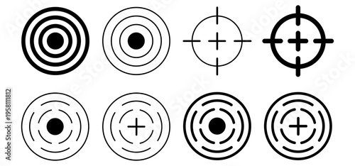 Target piont icon set. Goal icon vector. 