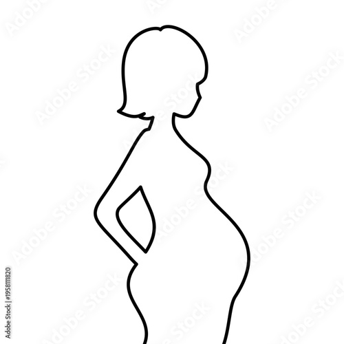 Pregnant Beautiful Female Happy