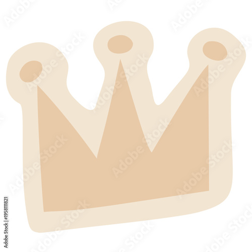 Doodle Sticker Crown King Prince
