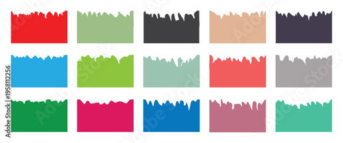 Collection of border shape for website design. wave collection of abstract design element for top and bottom page.vector illustration,