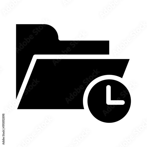 Folder vector icon. Database Illustration sign. File storage symbol. jacket logo. Design for web and app.