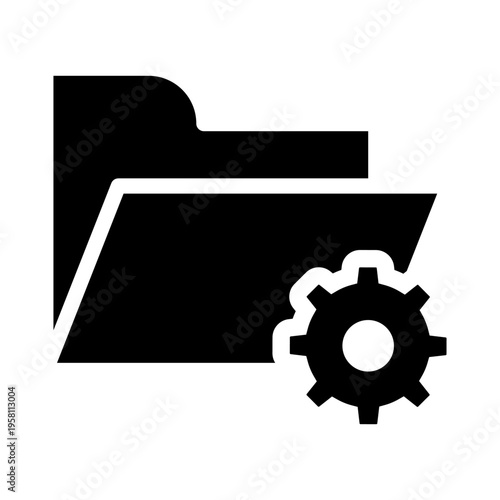 Folder vector icon. Database Illustration sign. File storage symbol. jacket logo. Design for web and app.