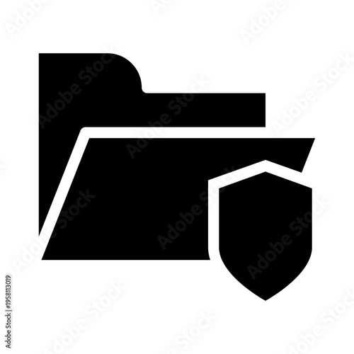 Folder vector icon. Database Illustration sign. File storage symbol. jacket logo. Design for web and app.