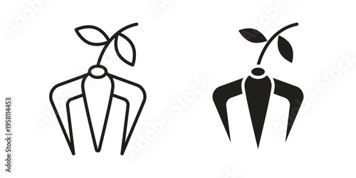 Ylang ylang icons. Black and White Vector Icons. can be used web and mobile
