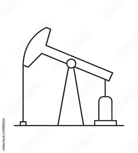 Illustration of an oil pumpjack in operation