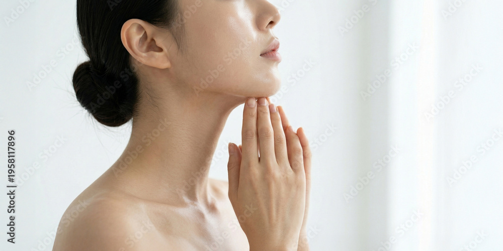Naklejka premium AI이미지, AI콘텐츠, AI인물, 여성, 20대, 청순한 뷰티 포트레이트