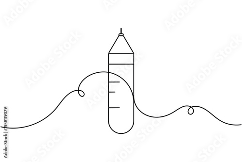 Gym protein shaker bottle sign icon continuous one line drawing single art on white background minimalist supplement mixer symbol outline vector illustration