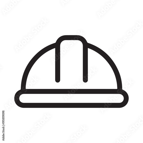 Construction Hard Hat Icon Graphic DesignMinimalist Safety Equipment Symbol