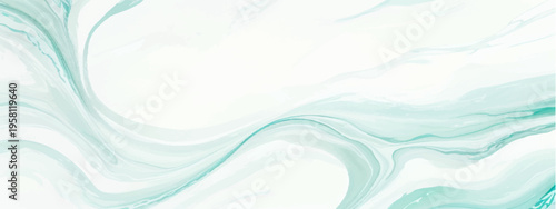 Vector Abstract flowing watercolor turquoise art with liquid texture creates soothing aesthetic, flowing forms and elegance and artistic expression flourishes in fluidity
