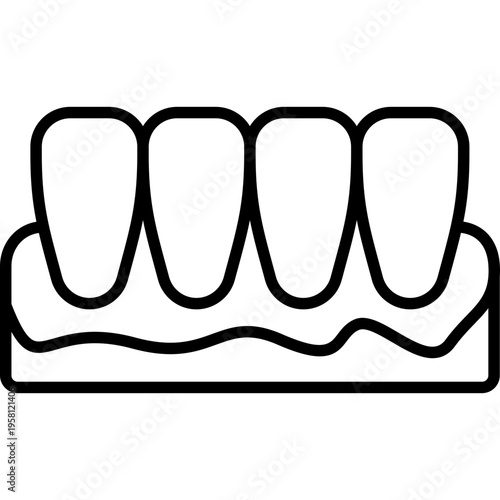 Teeth Gum Dental Fill Icon: Human Mouth Health