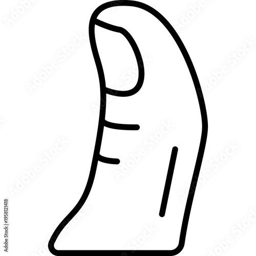 Thumb Hand Finger Fill Icon: Human Anatomy Digit