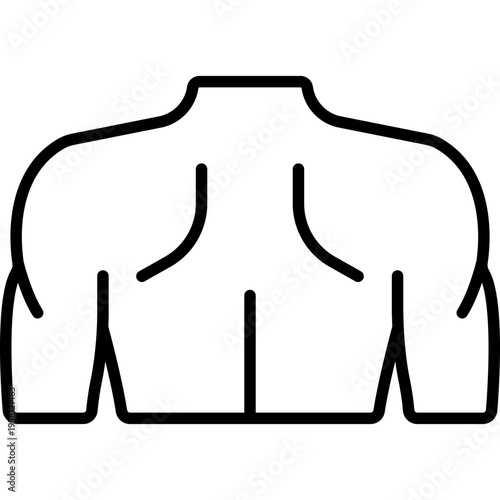 Body Builder Fitness Muscle Fill Icon: Strong Man Athlete