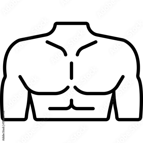 Body Builder Fitness Muscle Fill Icon: Strong Man Athlete