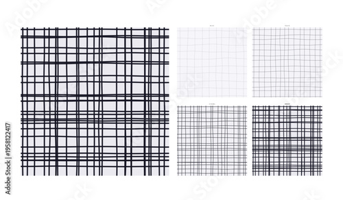 Pencil Sketch Hand Drawn Grid Design Press Graphite Study - Artisan Line Marking with Natural Pen Wobble for Craft and Stationery Featuring Natural Pen Wobble Precision and Handcrafted Warmth