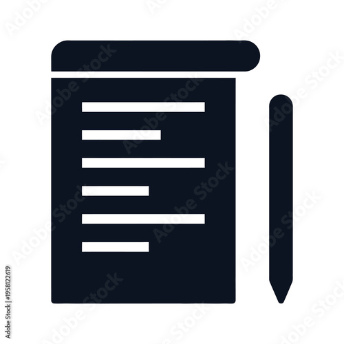 List of handwritten notes placed beside a pen