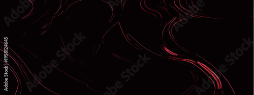 Vector Mysterious abstract red fluid design and dark elegant movement and stylish art modern dark and vibrant and flowing energy.