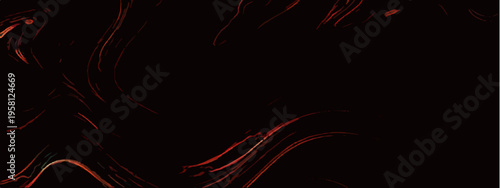 Vector Abstract red fiery swirls on black canvas and dramatic elegant design and dynamic modern artwork and flowing creative effect and dark vivid background and digital elegant patterns.