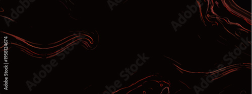 Vector Abstract elegant red swirls on dark background and dynamic shapes evoke sense of mystery and movement smooth artistic design visual appeal minimalist aesthetic.