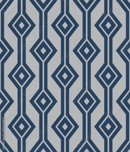 Japanese Diamond Stripe Vector Seamless Pattern
