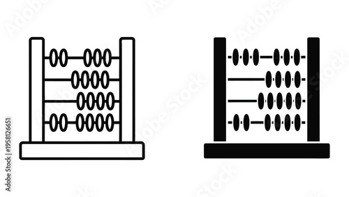 abacus vector illustration, flat design