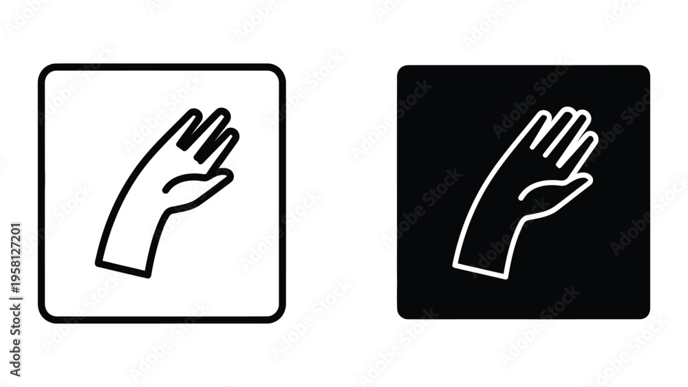 Obraz premium hand gesture icons vector illustration, flat design