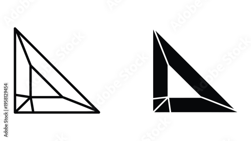 geometric right triangle theorem proof vector illustration flat design