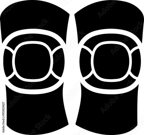 Vector pair of black socks with white design