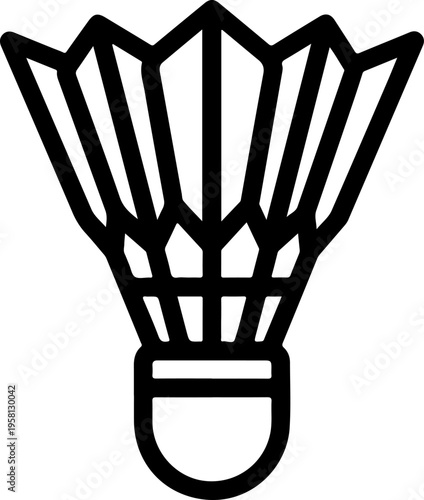 Vector badminton shuttlecock icon