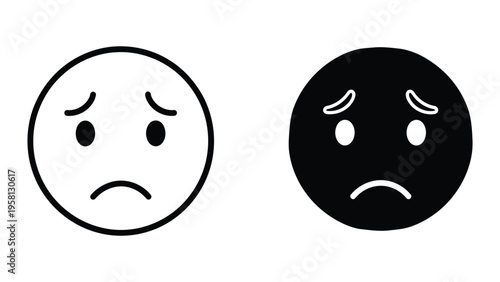 sad and angry emotions comparison flat design vector illustration