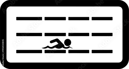 Vector swimming lane icon