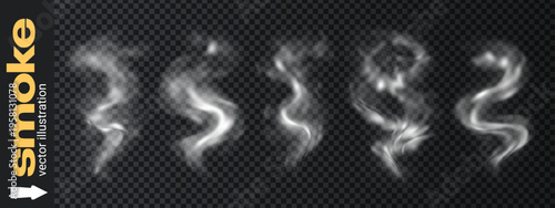 Food vector white and steam effect smoke with hot coffee png. Tea heat pattern and vapour smell pollution with background design bbq. Incense steam effect and aroma food isolated with vapor.