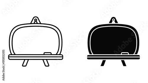 empty car rear seat headrests flat design vector illustration