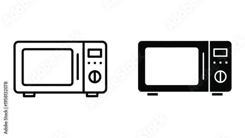 modern microwave oven flat design vector illustration
