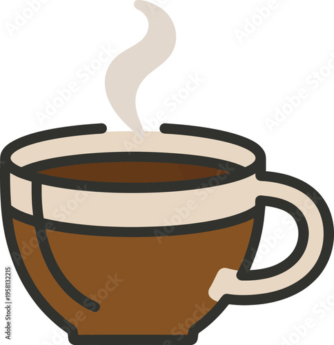 Clay Pot Pouring Liquid Steam Vector Graphic Rustic Ceramic Container Pouring Beverage Traditional Kitchenware Element