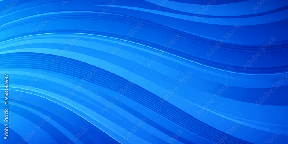Fototapeta premium A flowing blue abstract background features digital wave lines and a liquid motion design, creating a light vector pattern perfect for a business wallpaper or artistic backdrop
