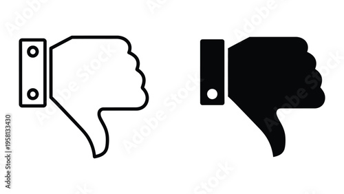 disapproving hand gesture rejection sign flat design vector illustration